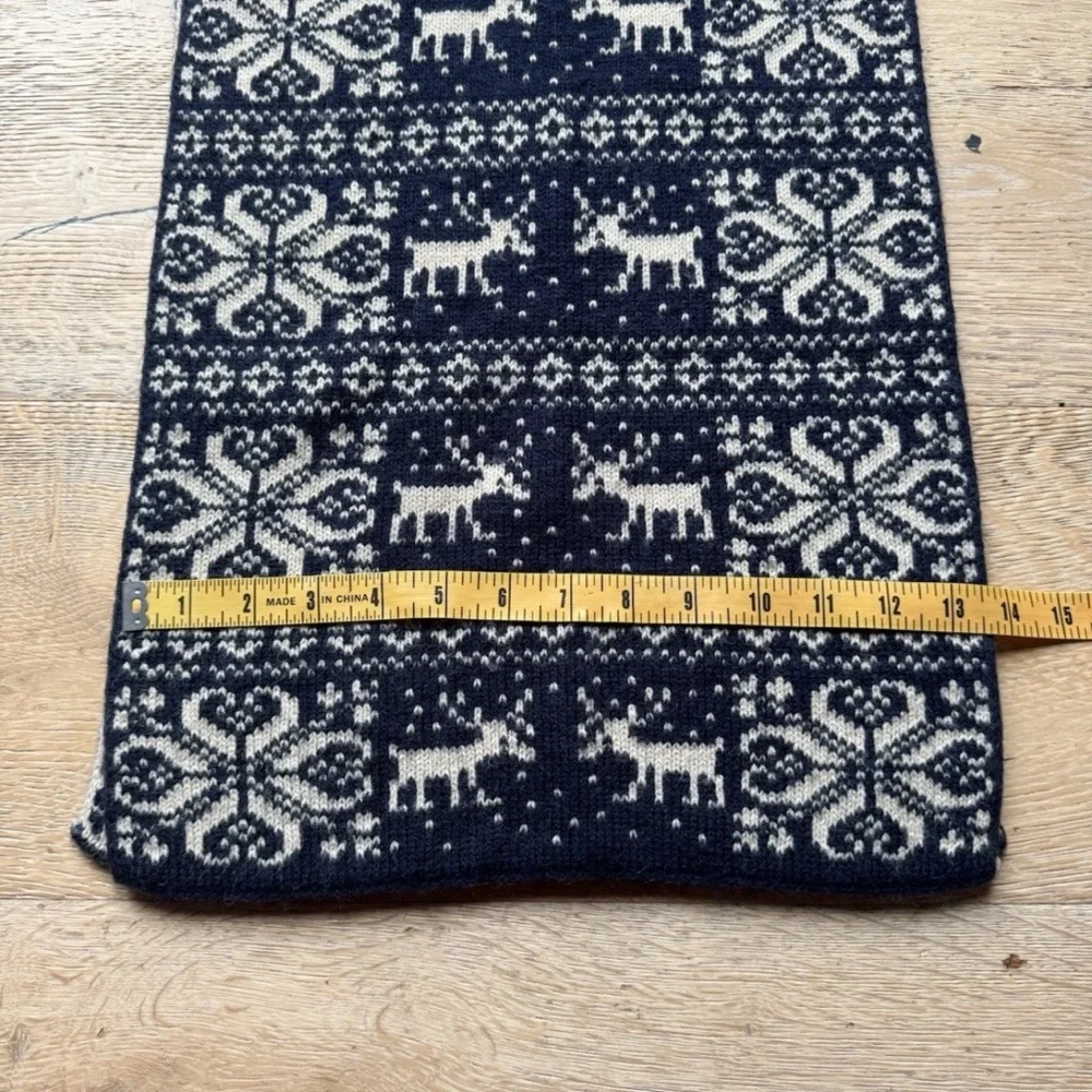 🔥FAIR ISLE Nordic Large Reversible scarf STUNNING! Price Firm!
